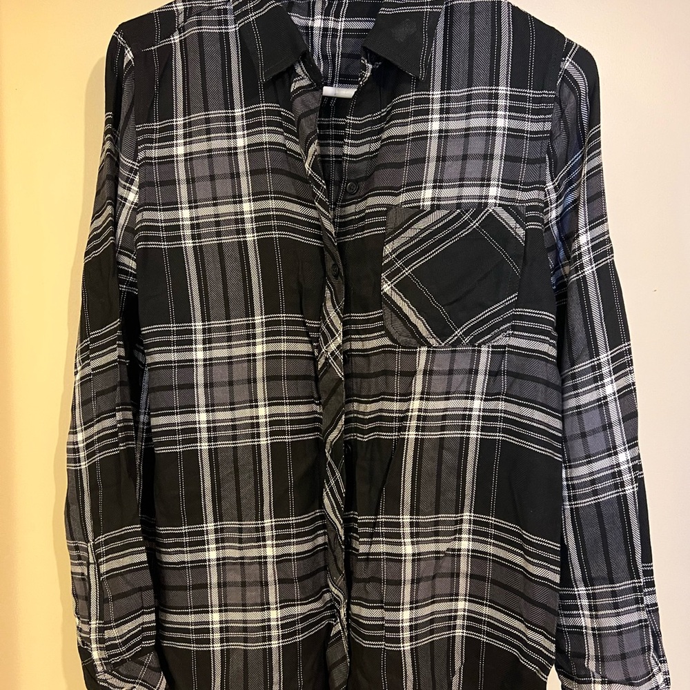 Beachlunchlounge Black and White Plaid Shirt